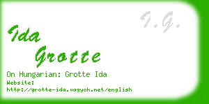 ida grotte business card